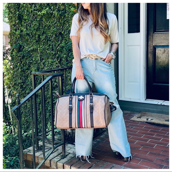 Embossed Fabulous vegan Weekend Travel Duffle - Picture 7 of 11